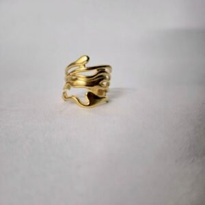 Hollow Abstract Wide Ring