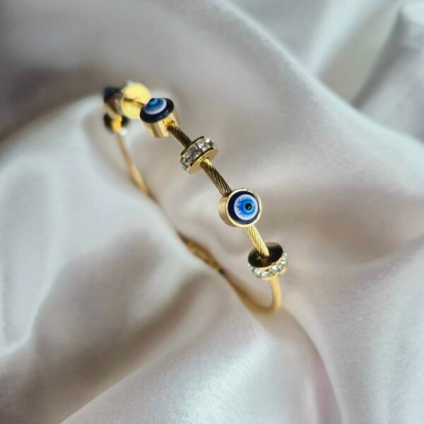 Evil Eye Bangle Bracelet - Image 2