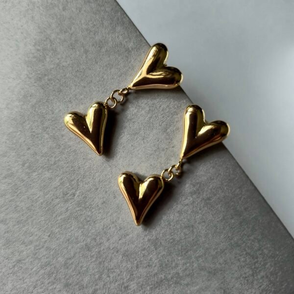 Cyra Gold Earrings - Image 2