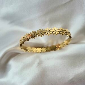 Floral Bangle Bracelet
