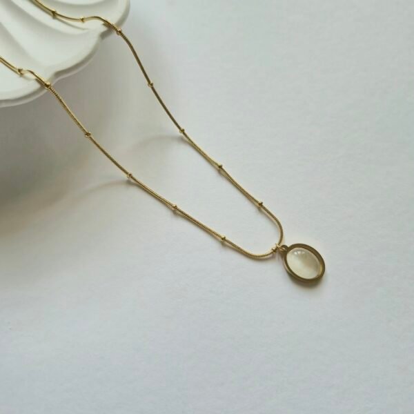 Oval Pendant Necklace - Image 2