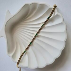 Emerald Elegance Gold Bracelet