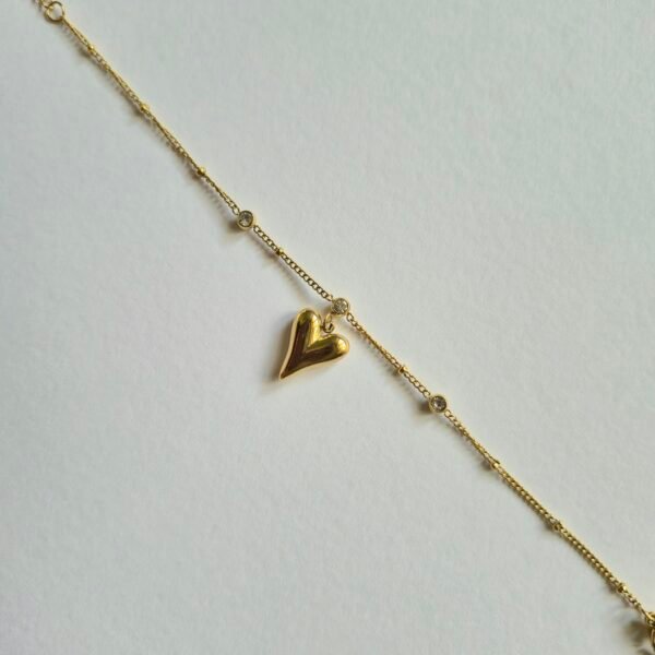 Heart Drop Stone Bracelet - Image 2