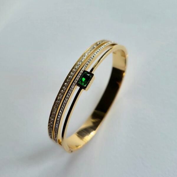 Emerald Elegance Bangle - Image 2