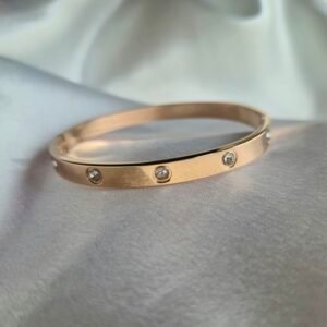 Stone Cartier Bangle Bracelet(Rosegold)