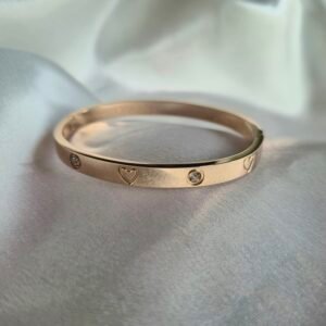 Heart Cartier Bangle Bracelet(Rose gold)